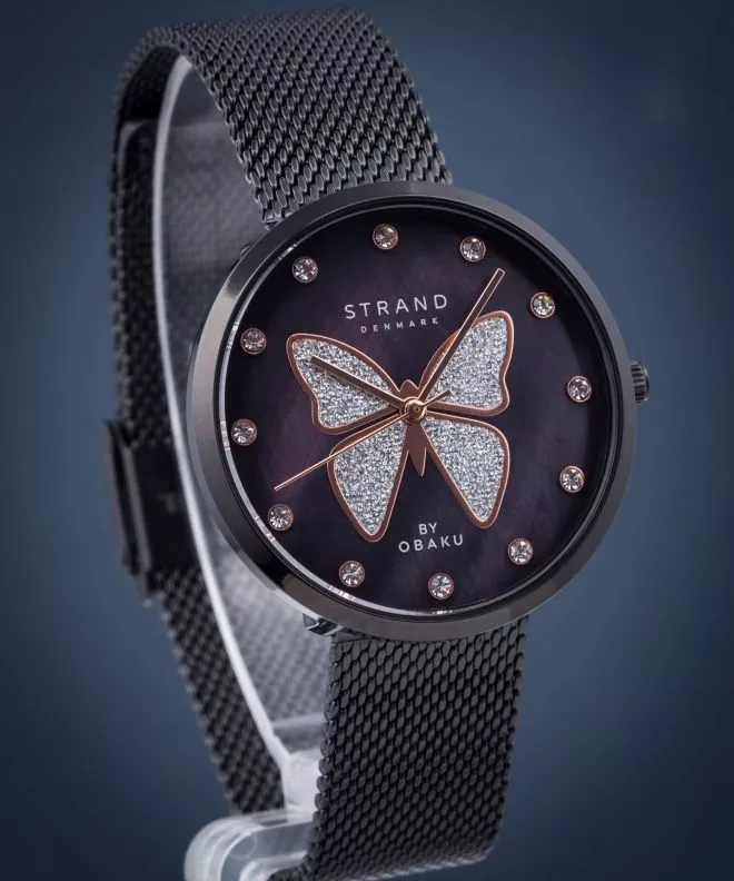 Ρολόι Γυναικεία Strand by Obaku Butterfly S700LXBBMB-DB