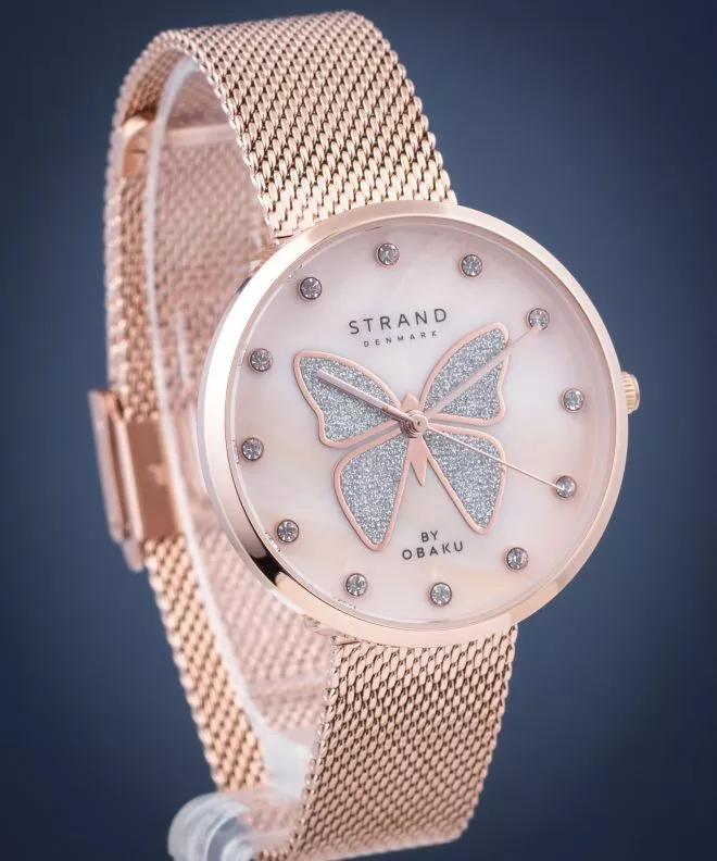 Ρολόι Γυναικεία Strand by Obaku Butterfly S700LXVVMV-DB