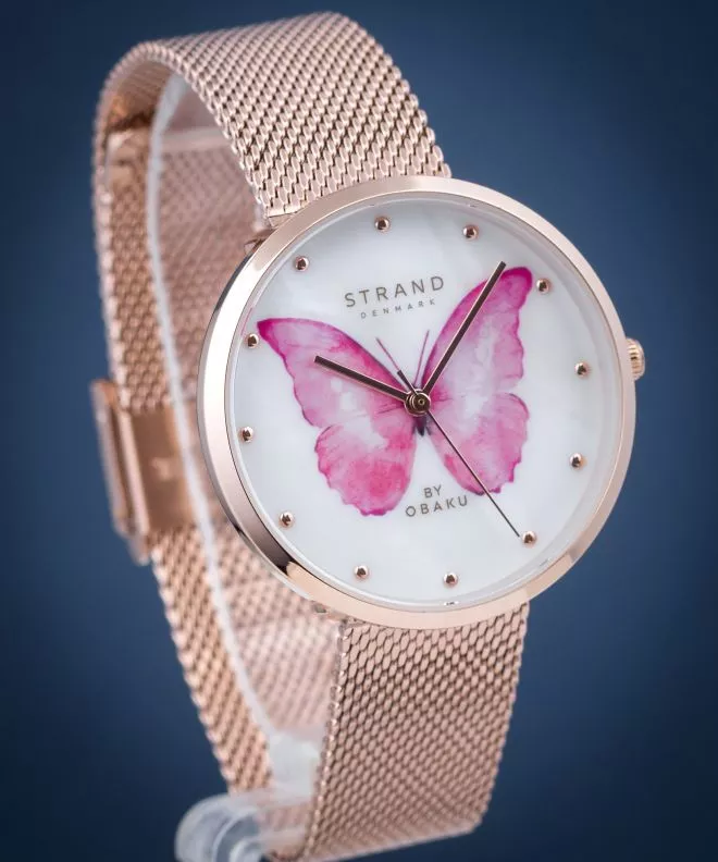 Ρολόι Γυναικεία Strand by Obaku Butterfly S700LXVWMV-DBP