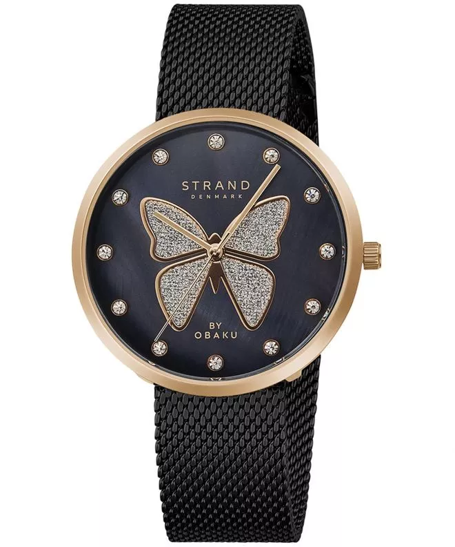 Ρολόι Γυναικεία Strand by Obaku Butterfly S700LXVBMB-DB