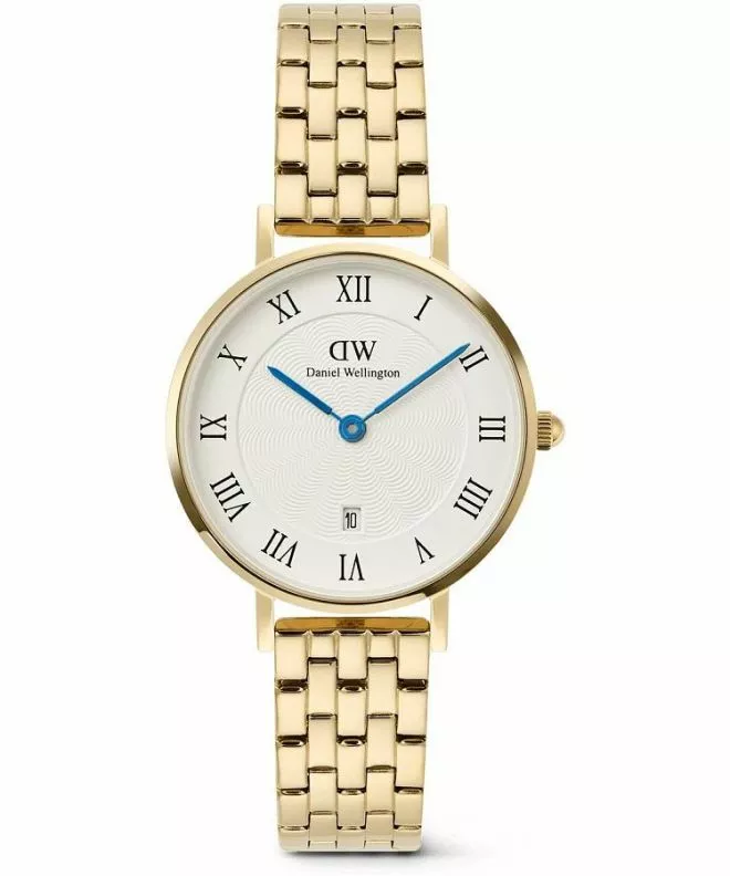 Ρολόι Γυναικεία Daniel Wellington Petite Roman Numerals Date 5-link Gold DW00100857