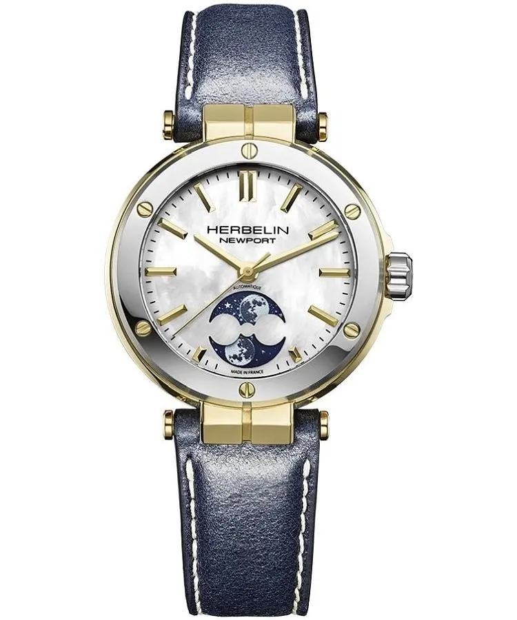 Ρολόι Γυναικεία Herbelin Newport Moonphase Automatic 2879T1N19BL