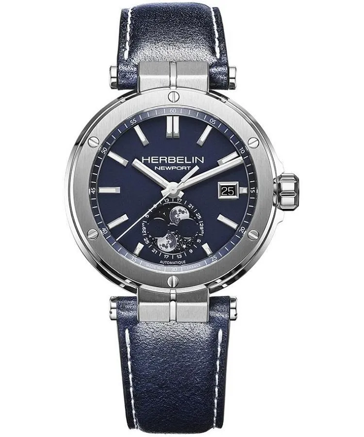 Ρολόι Ανδρικά Herbelin Newport Moonphase Automatic 2889A15LBL