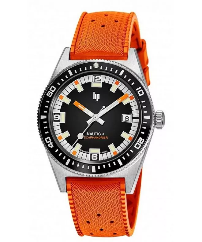 Ρολόι για Γυναίκες και Άνδρες Lip Nautic 3 Scaphandrier Orange G100 Automatic 670098