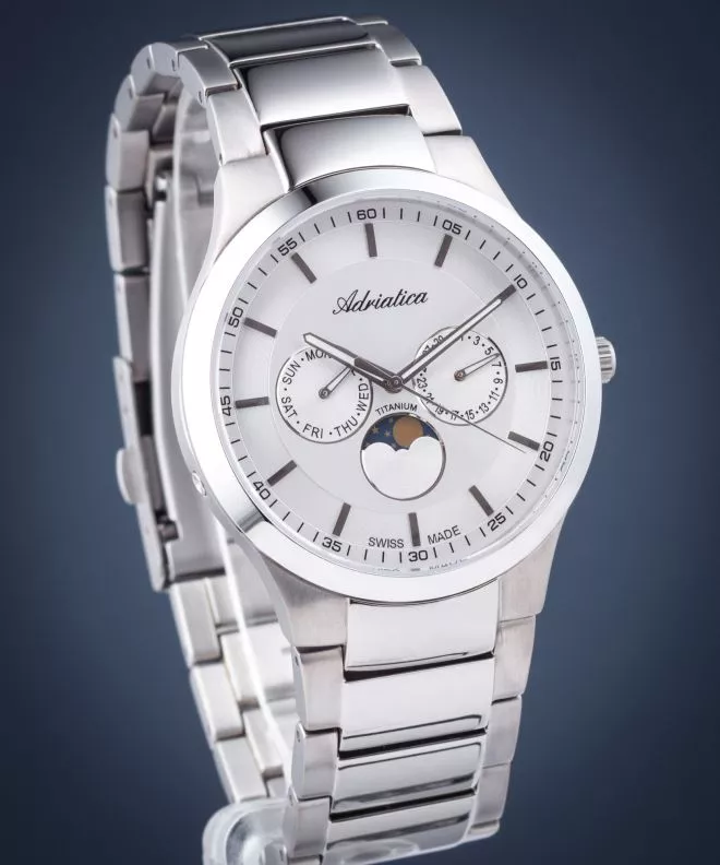Ρολόι Ανδρικά Adriatica Moon Phase A1145.4113QF