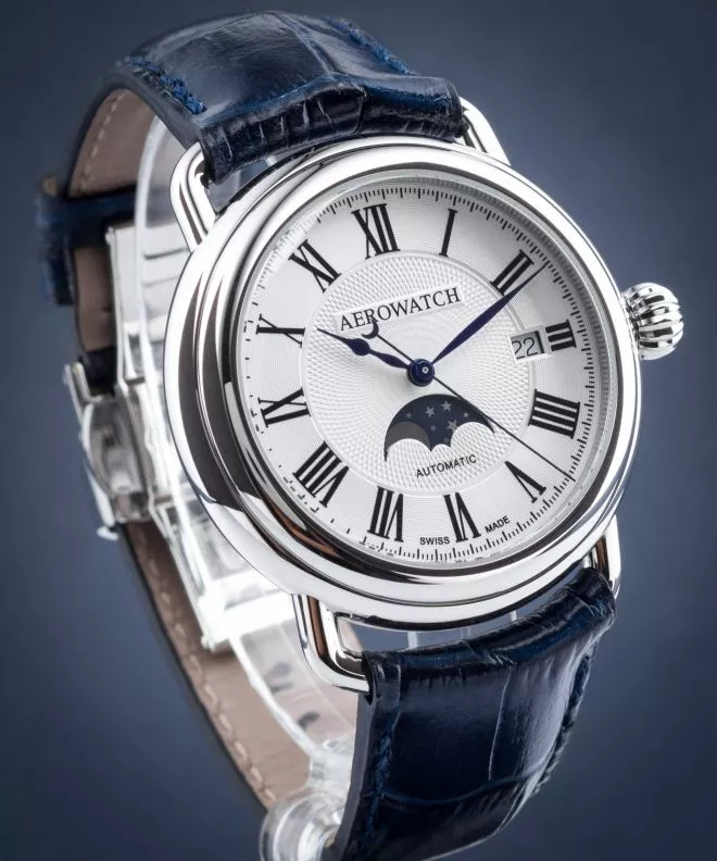 Ρολόι Ανδρικά Aerowatch 1942 Moon Phases Automatic 77983-AA01