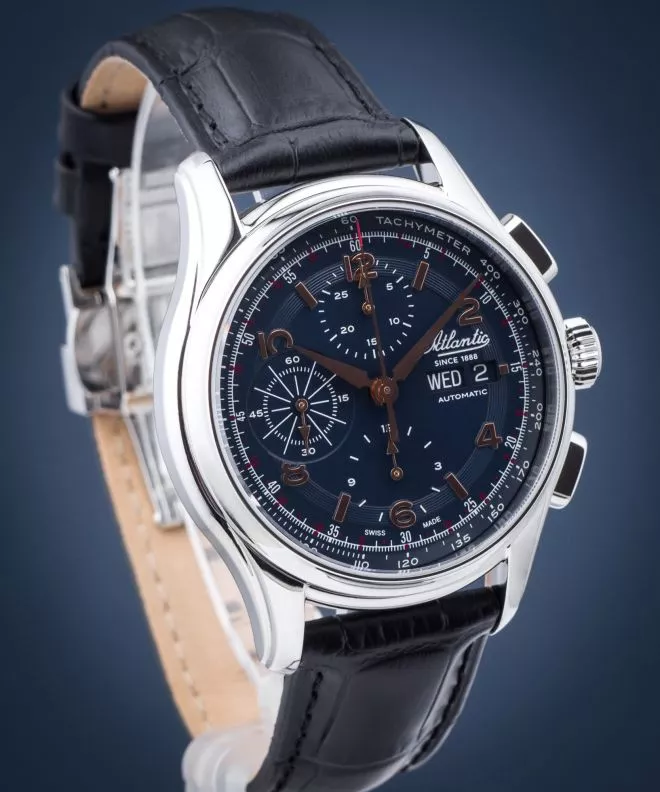 Ρολόι Ανδρικά Atlantic Worldmaster 1888 Chronograph Valjoux Automatic 52852.41.55R