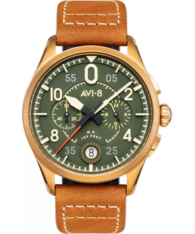Ρολόι Ανδρικά AVI-8 Spitfire Lock Chronograph Bronze Green AV-4089-02