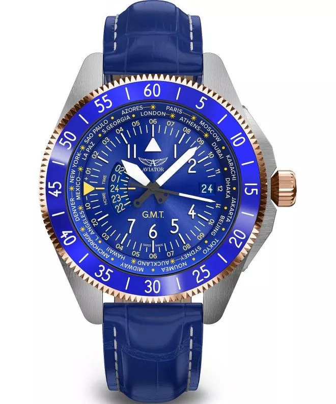 Ρολόι Ανδρικά Aviator Airacobra GMT V.1.37.3.308.4