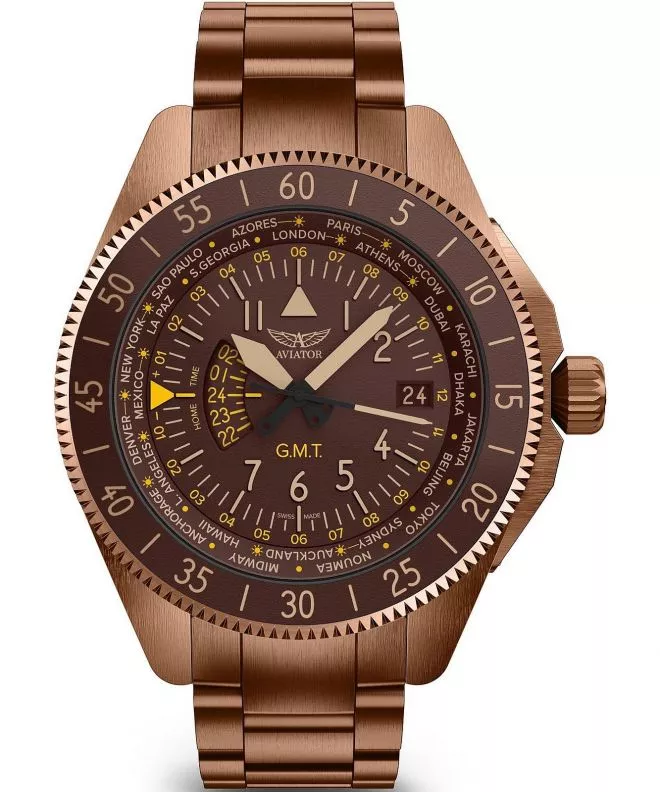 Ρολόι Ανδρικά Aviator Airacobra GMT V.1.37.8.306.5