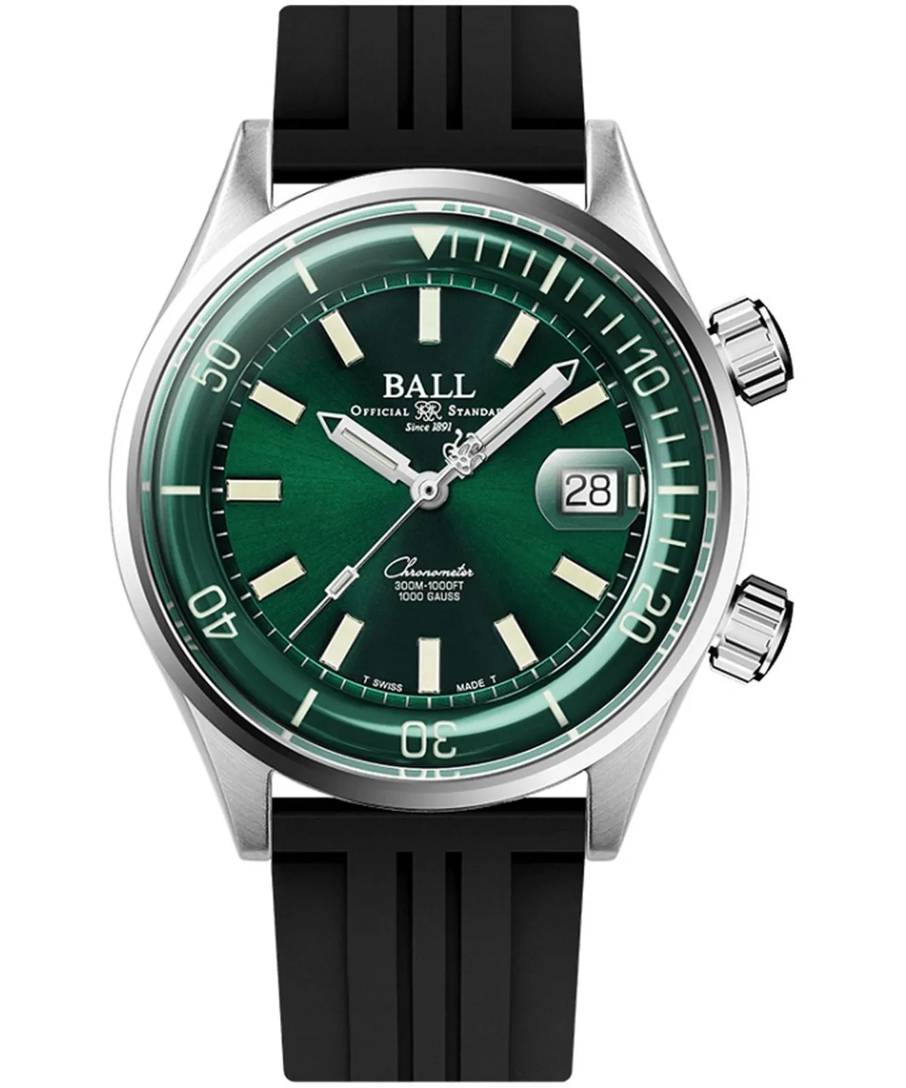 Ρολόι Ανδρικά Ball Engineer Master II Diver Chronometer Automatic Limited Edition DM2280A-P1C-GR