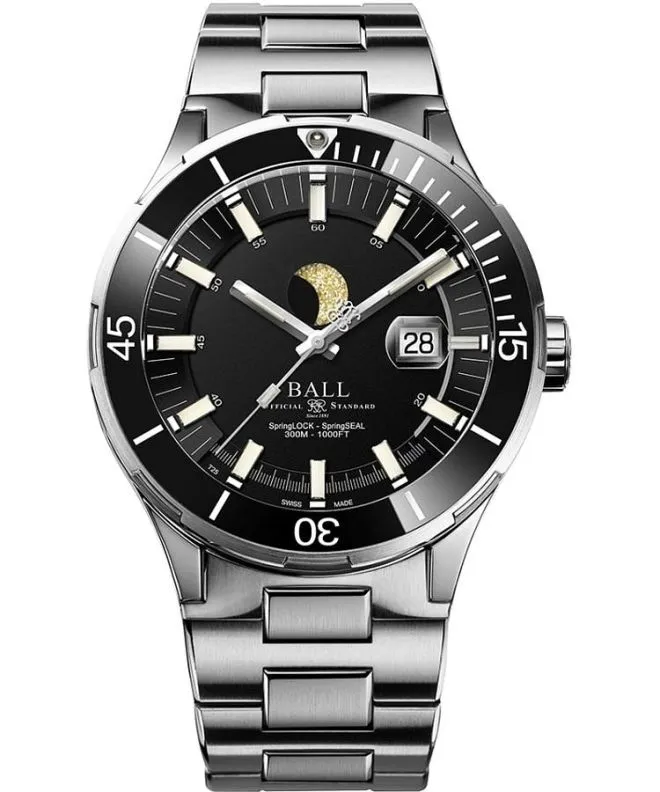Ρολόι Ανδρικά Ball Roadmaster Challenger Moonphase Limited Edition DM3150B-S13J-BK