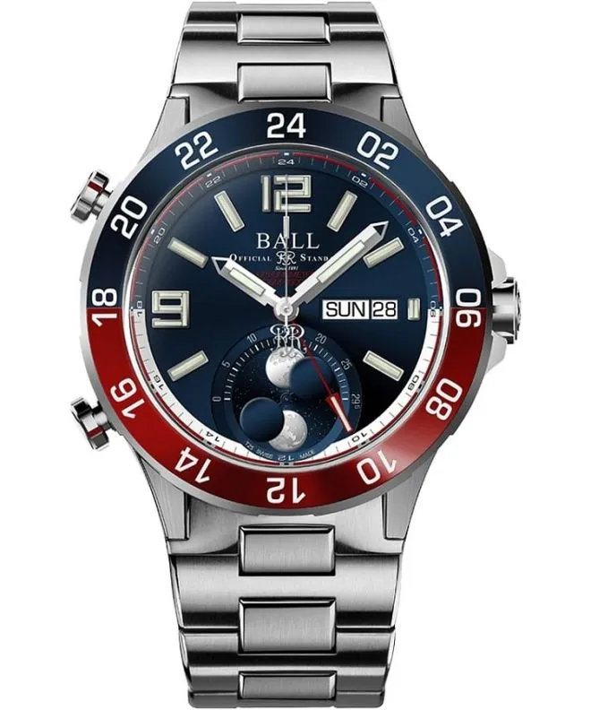 Ρολόι Ανδρικά Ball Roadmaster Marine GMT Moon Phase Limited Edition DG3220A-S1CJ-BE
