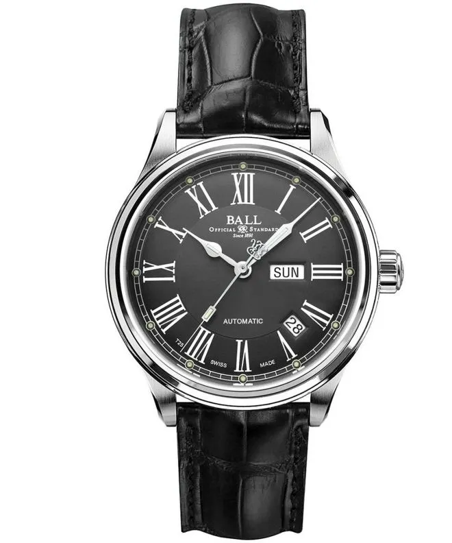 Ρολόι Ανδρικά Ball Trainmaster Roman Automatic NM1058D-L4J-GY