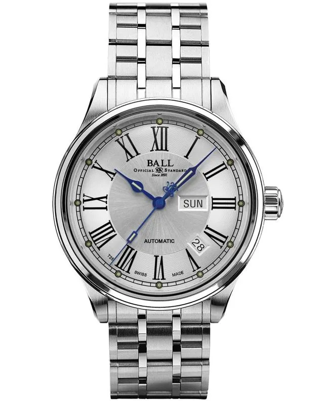 Ρολόι Ανδρικά Ball Trainmaster Roman NM1058D-S4J-WH