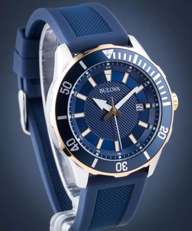 Ρολόι Ανδρικά Bulova Diver Gold Blue 100m 98B345