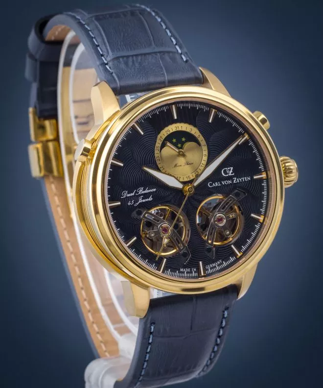 Ρολόι Ανδρικά Carl von Zeyten Durbach Twin Balance Automatic CVZ0060GBLS