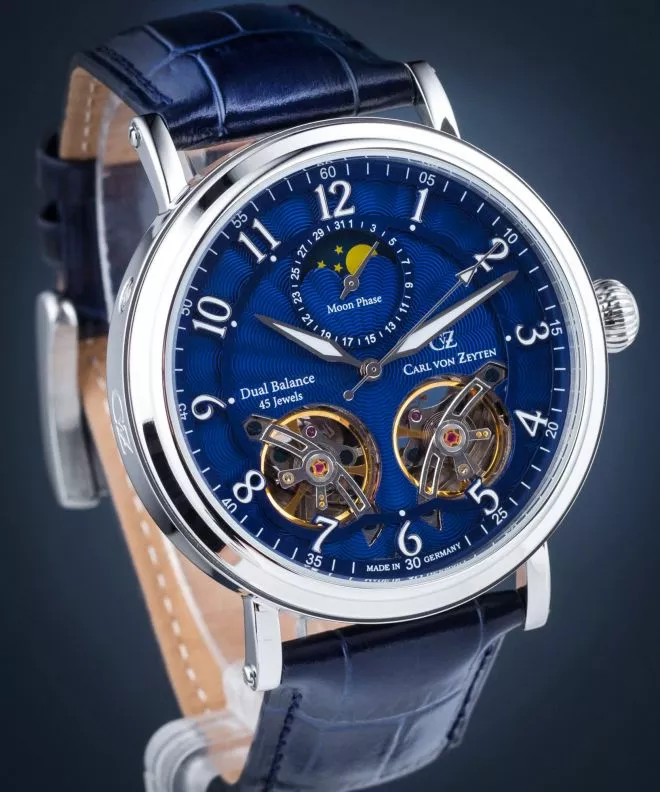 Ρολόι Ανδρικά Carl von Zeyten Murg Moonphase Automatic CVZ0054BL
