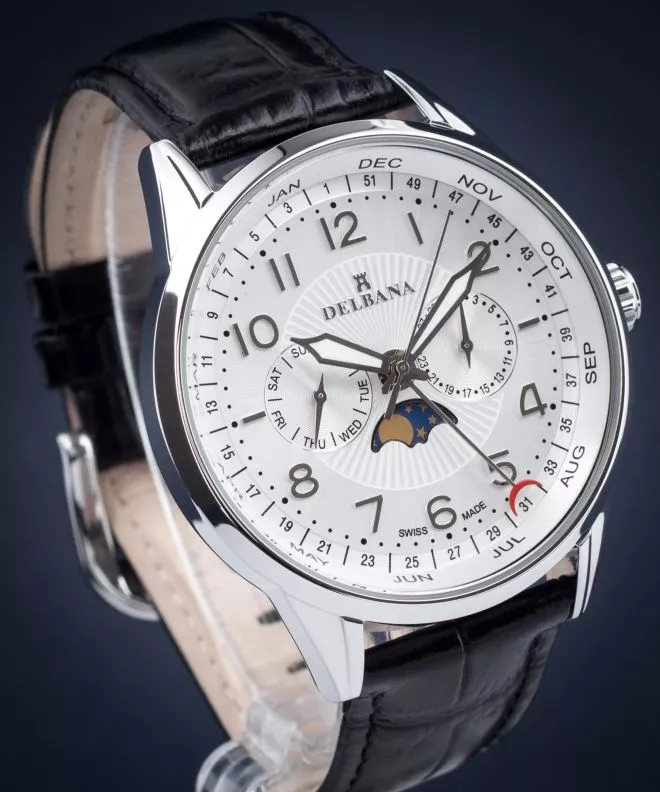 Ρολόι Ανδρικά Delbana Retro Moonphase 41601.646.6.064