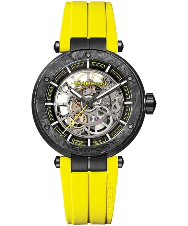 Ρολόι Ανδρικά Herbelin Newport Carbon Skeleton Titanium Automatic Limited Edition 1888SQCTN14CY