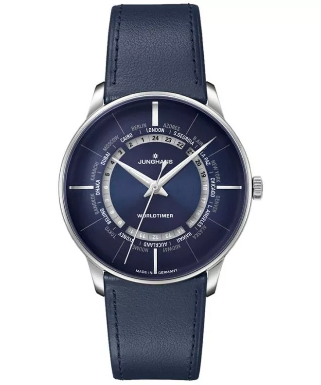 Ρολόι Ανδρικά Junghans Meister Worldtimer Automatic 027/3010.01