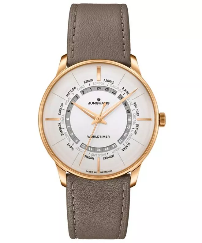 Ρολόι Ανδρικά Junghans Meister Worldtimer Automatic 027/5012.01