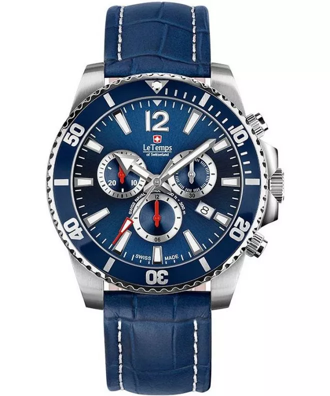 Ρολόι Ανδρικά Le Temps Swiss Naval Patrol Chrono LT1044.03BL13