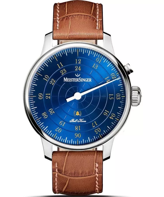 Ρολόι Ανδρικά Meistersinger Bell Hora Medium Blue with Gold BHO918G_SG03