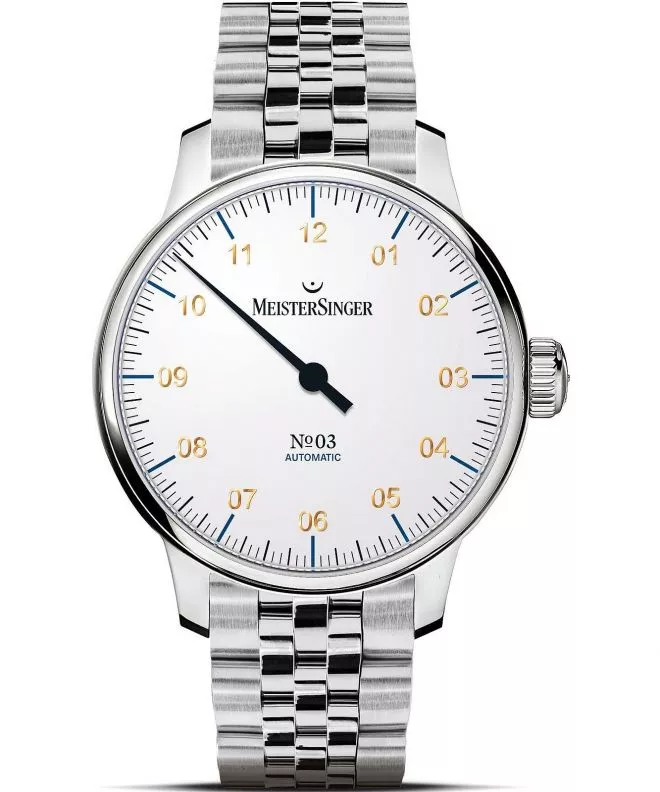 Ρολόι Ανδρικά Meistersinger N°03 White Automatic AM901G_MGB20