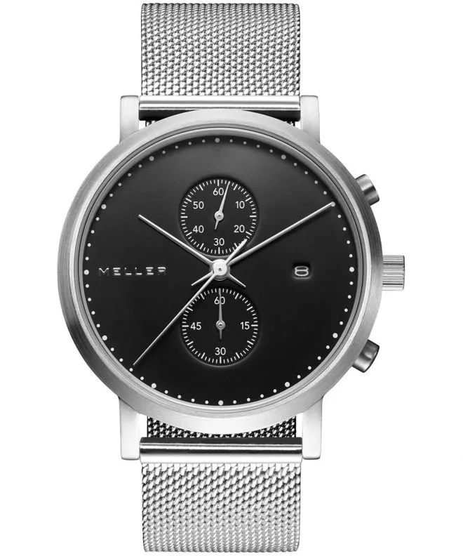 Ρολόι Ανδρικά Meller Makonnen Black Silver Chronograph 4PN-2SILVER