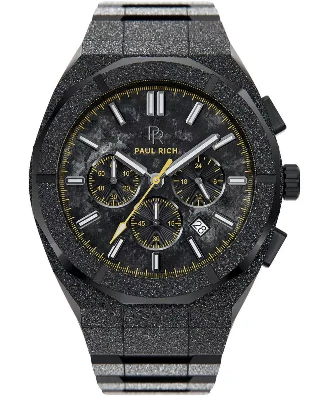 Ρολόι Ανδρικά PAUL RICH Motorsport Frosted Carbon Yellow Chronograph Limited Edition 658860230909