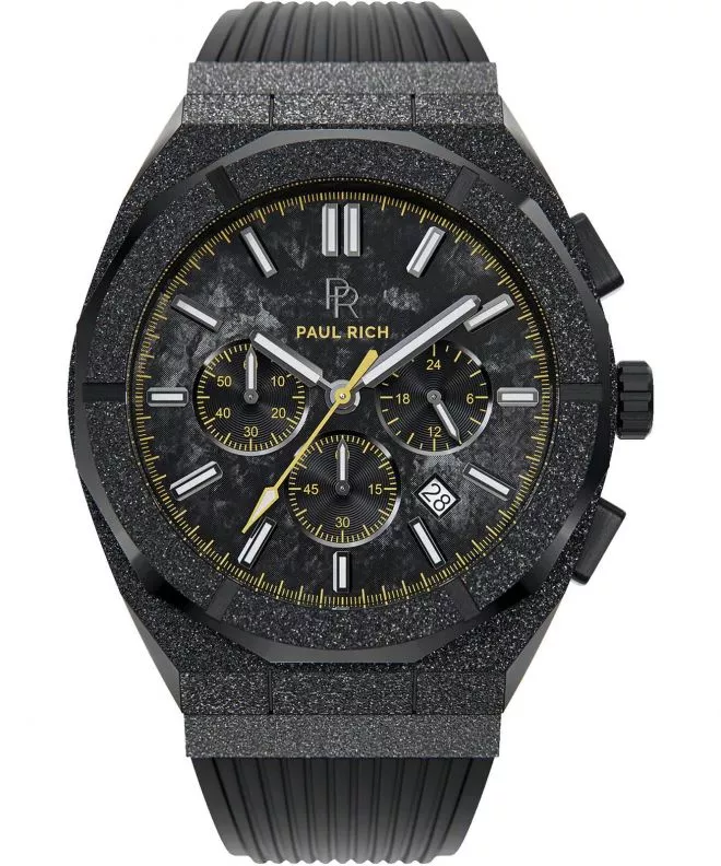 Ρολόι Ανδρικά PAUL RICH Motorsport Frosted Carbon Yellow Rubber Limited Edition 658860191439