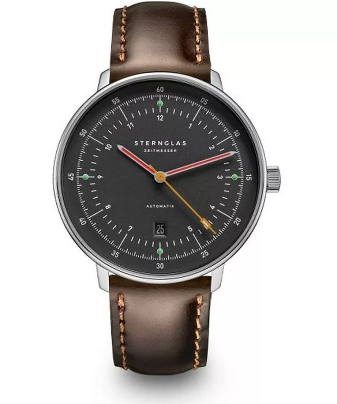 Ρολόι Ανδρικά Sternglas Hamburg Neugraphit Automatic S02-HH39-BR03