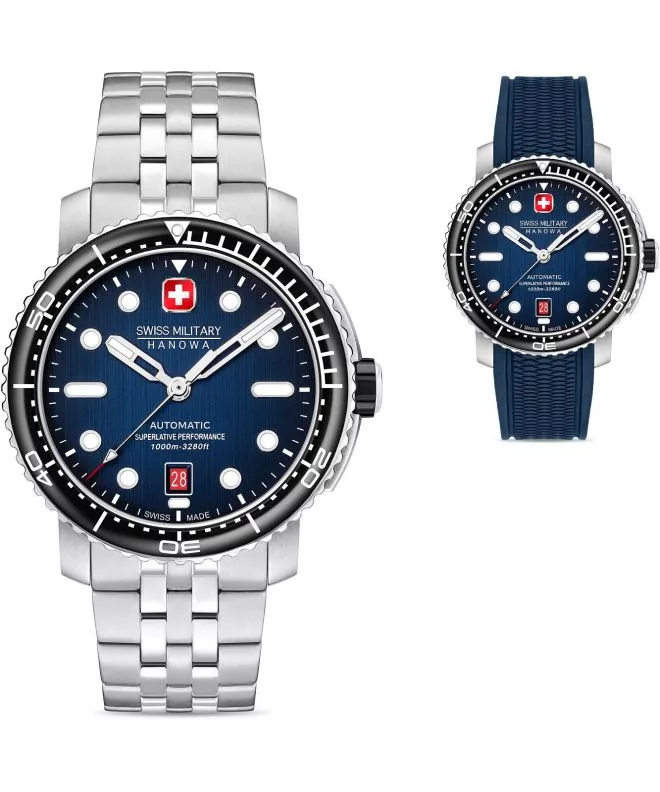 Ρολόι Ανδρικά Swiss Military Hanowa Maitre Plongeur Automatic SET SMWGL0002002-SET