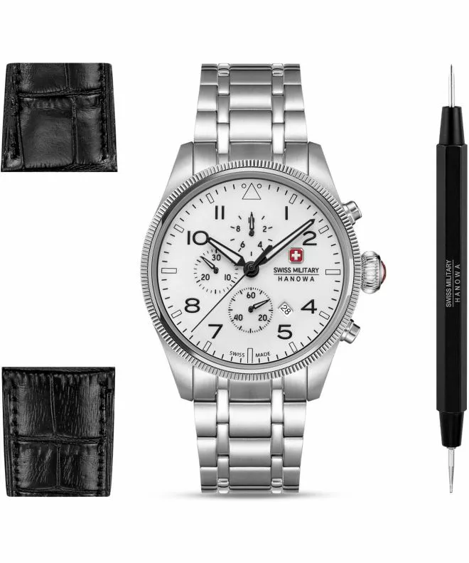 Ρολόι Ανδρικά Swiss Military Hanowa Thunderbolt Northern Night Chronograph SET SMWGI0005701-SET