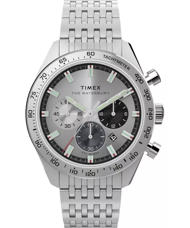 Ρολόι Ανδρικά Timex Waterbury Traditional Chronograph 41Mm Stainless Steel Bracelet Chronograph TW2Y18700