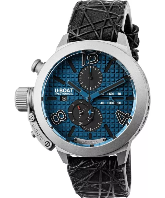 Ρολόι Ανδρικά U-Boat Classico 45 Titanium Tungsten Blue Chronograph Automatic Limited Edition 3003