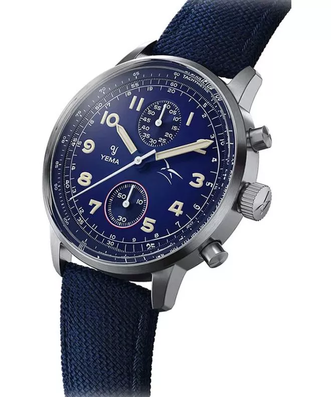 Ρολόι Ανδρικά Yema Flygraf Bi-Compax French Air Force Chronograph YMHF1582AA-GG
