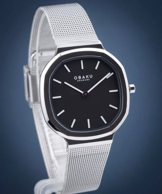 Ρολόι για Γυναίκες και Άνδρες Obaku Oktant Lille Onyx V253LXCBMC