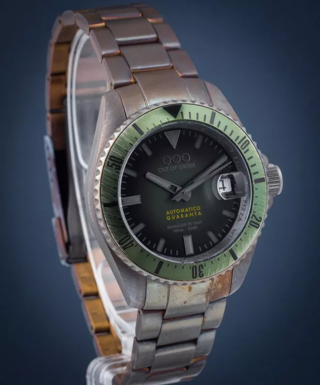 Ρολόι για Γυναίκες και Άνδρες Out of Order Automatico Quaranta Green OOO.001-21.VE