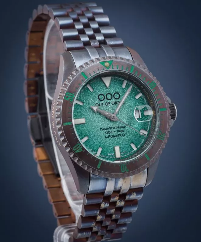 Ρολόι για Γυναίκες και Άνδρες Out of Order Swiss Automatico Green OOO.001-20.VE