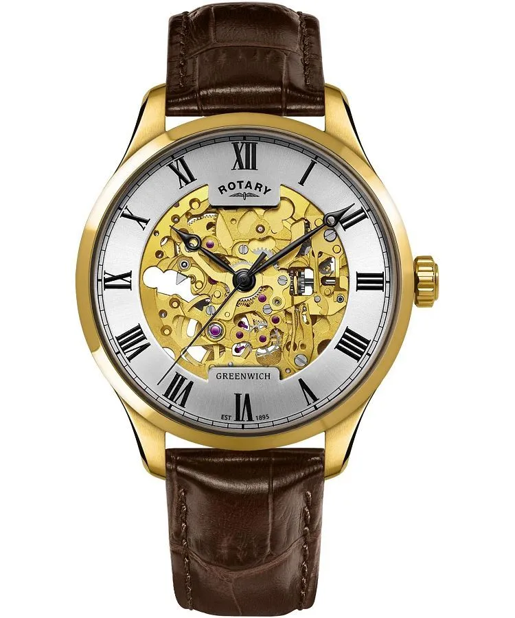 Ρολόι Ανδρικά Rotary Greenwich Automatic Skeleton GS02941/03