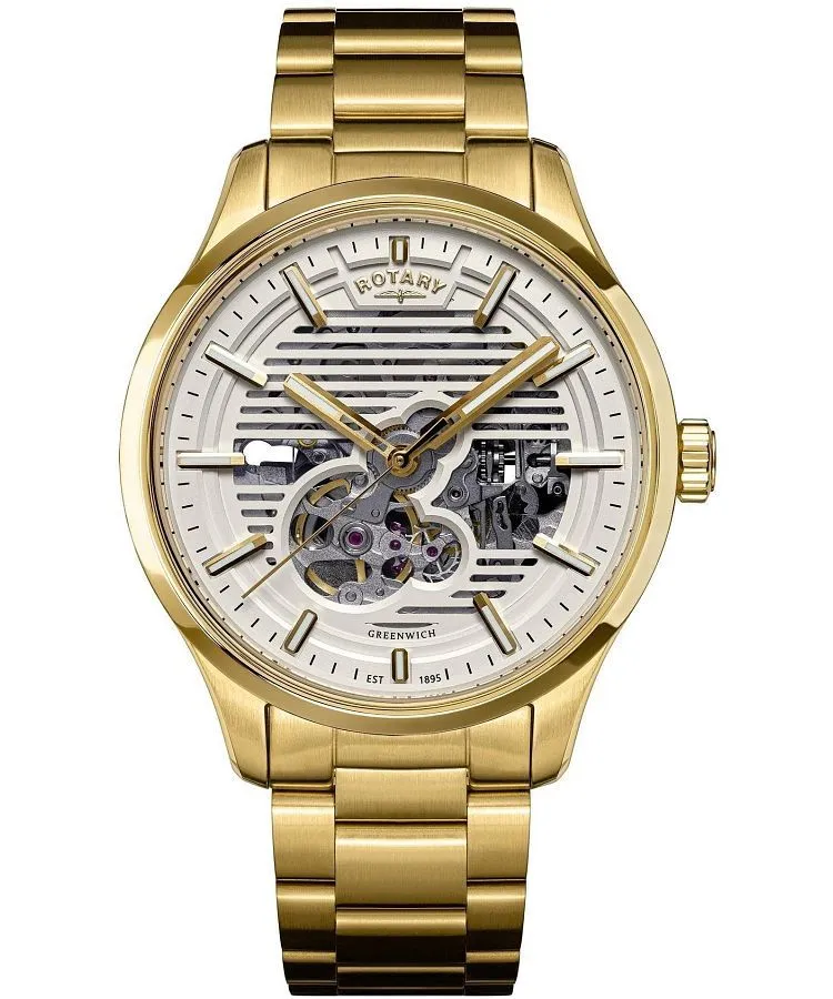 Ρολόι Ανδρικά Rotary Greenwich Automatic Skeleton RGB10074/01