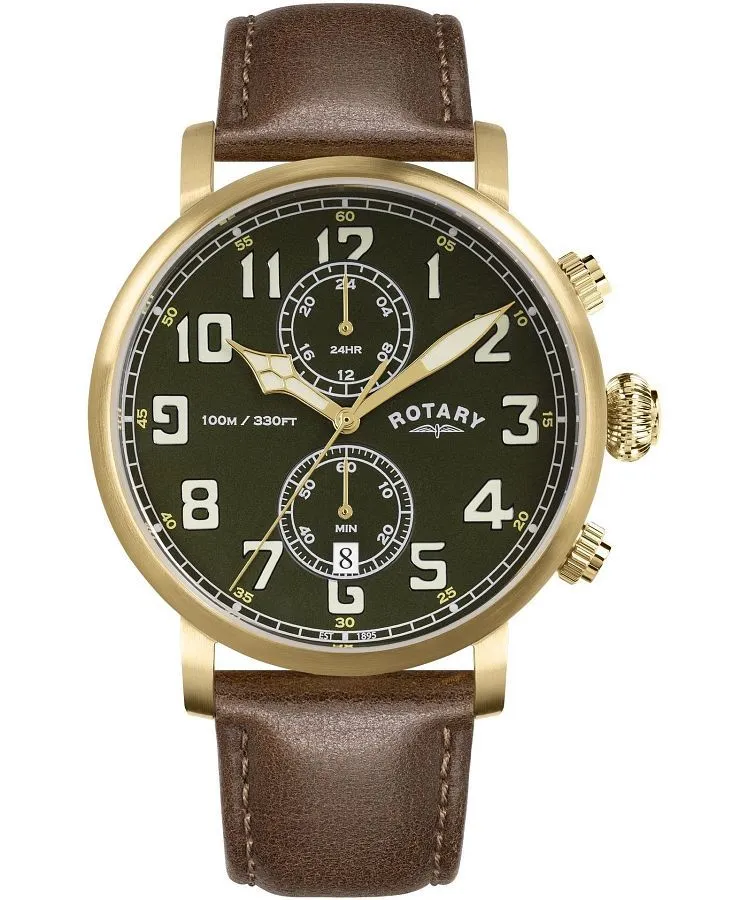 Ρολόι Ανδρικά Rotary Heritage Pilot Chronograph RGS10002/24