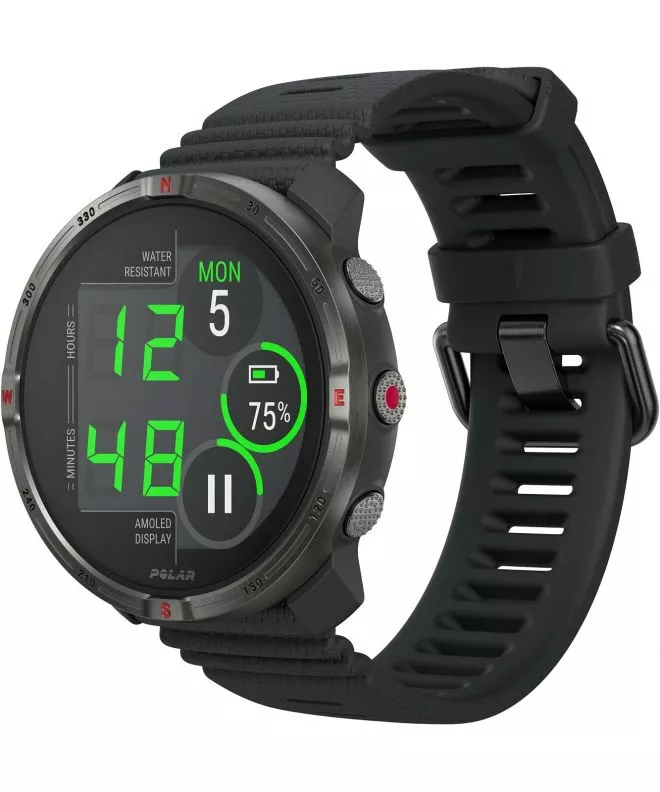 Αθλητικό Ρολόι για Γυναίκες και Άνδρες Polar Grit X2 Night Black 725882069197