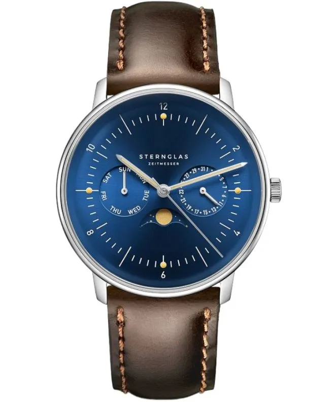 Ρολόι Ανδρικά Sternglas Naos Moonphase S01-NM06-BR03