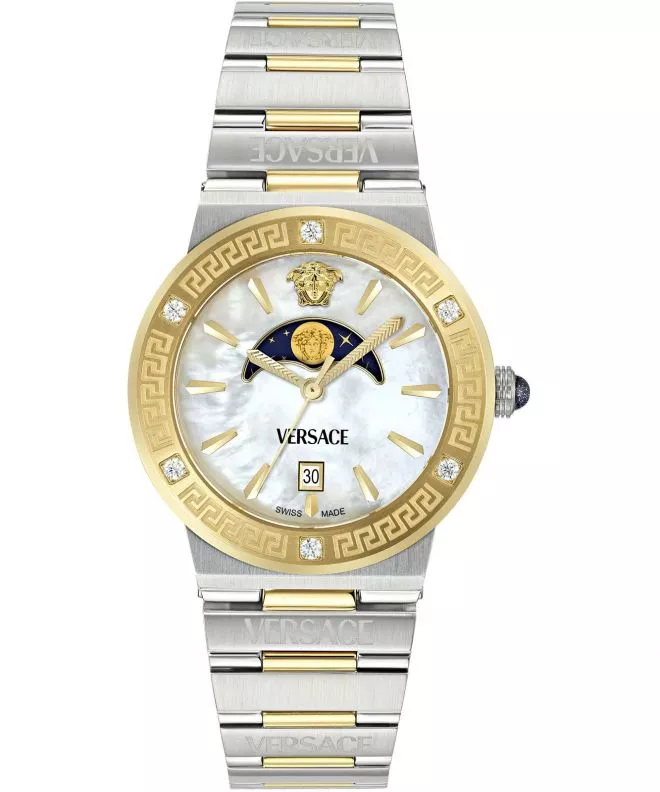 Ρολόι για Γυναίκες και Άνδρες Versace Greca Logo Moonphase VE7G00524