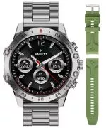 Smartwatch Ανδρικά Garett V14 Ασημένιο SET