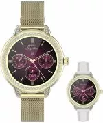 Smartwatch Γυναικεία Garett Signature Stella Gold Mesh SET