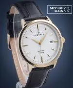 Ρολόι Ανδρικά DESTELL Pictor Silver Gold Black Leather Sapphire